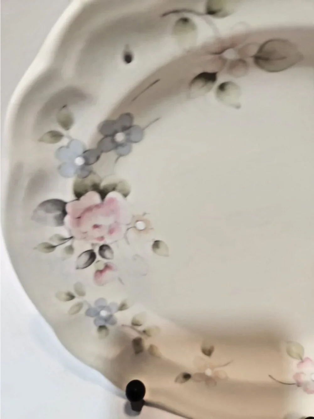 Vtg Pfaltzgraff Tea Rose Stoneware Salad Plates Set of 5 USA Made 7.25